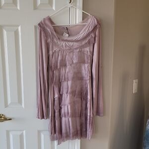 Lavender Long Sleeve Layered Dress